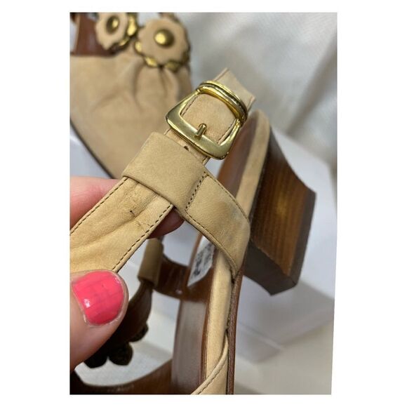 RARE Vintage André Courrèges starategia mule sling backs sandals size 36  5 USA - Picture 10 of 10